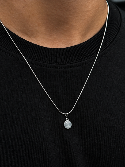 Spiral Disc Pendant Chain
