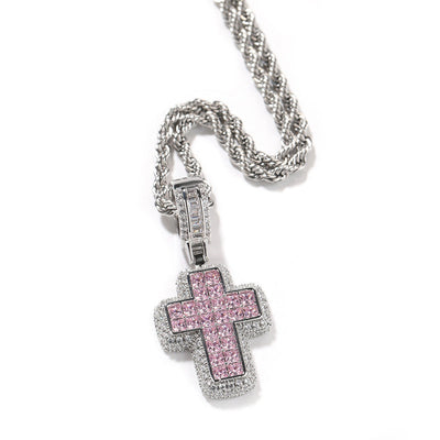 Aesthetic Pink Cross Pendant