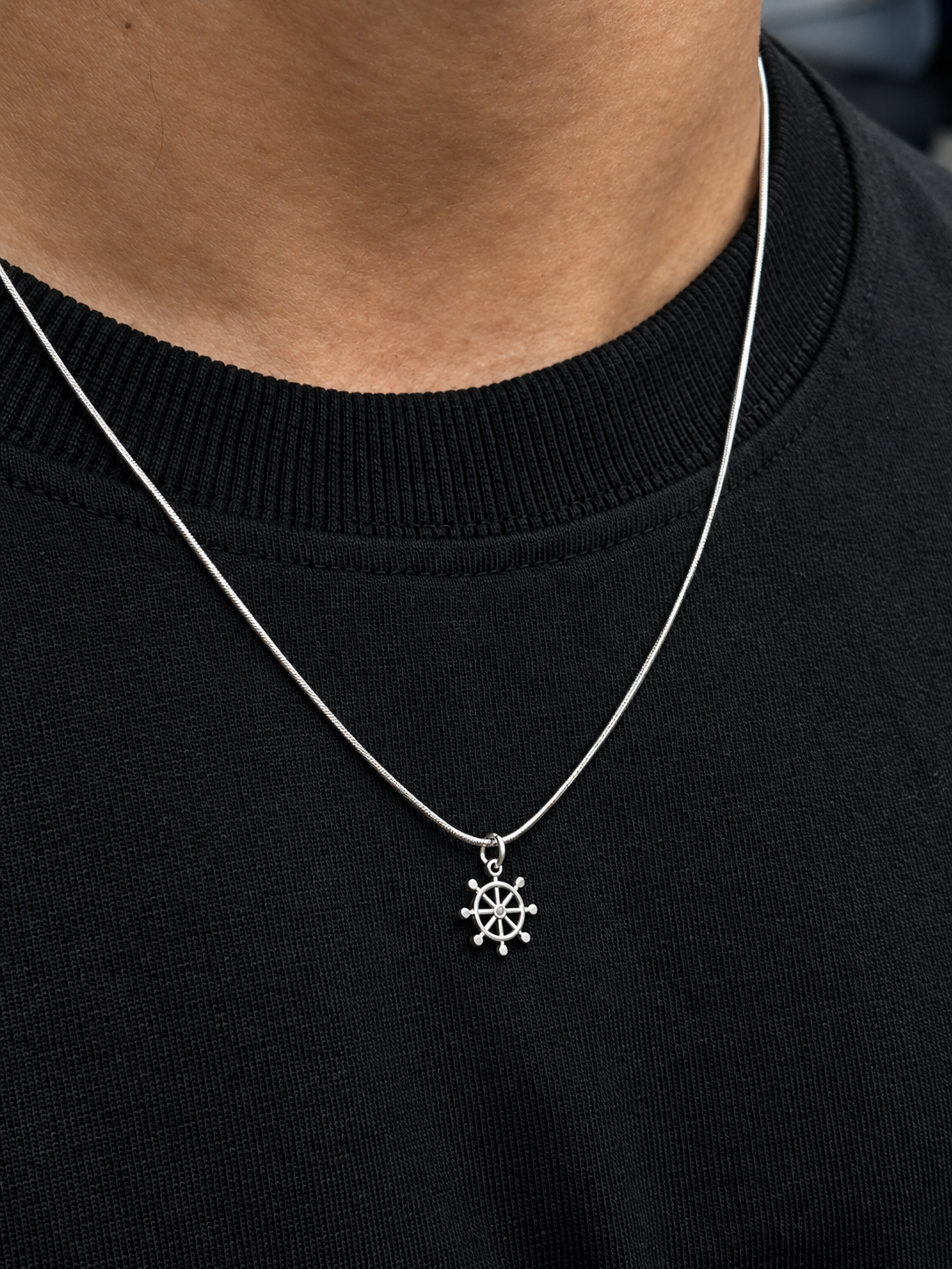 Ship Wheel Pendant chain