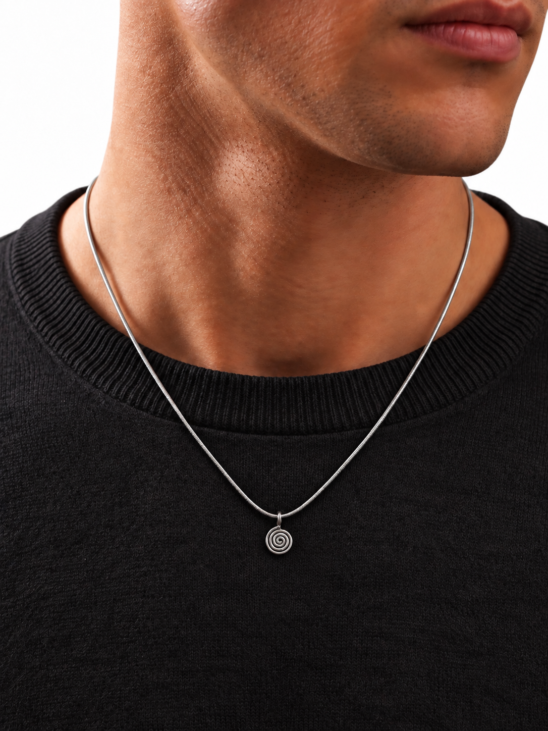Minimalist Spiral Pendant chain