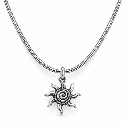 Sun Spiral Pendant Chain