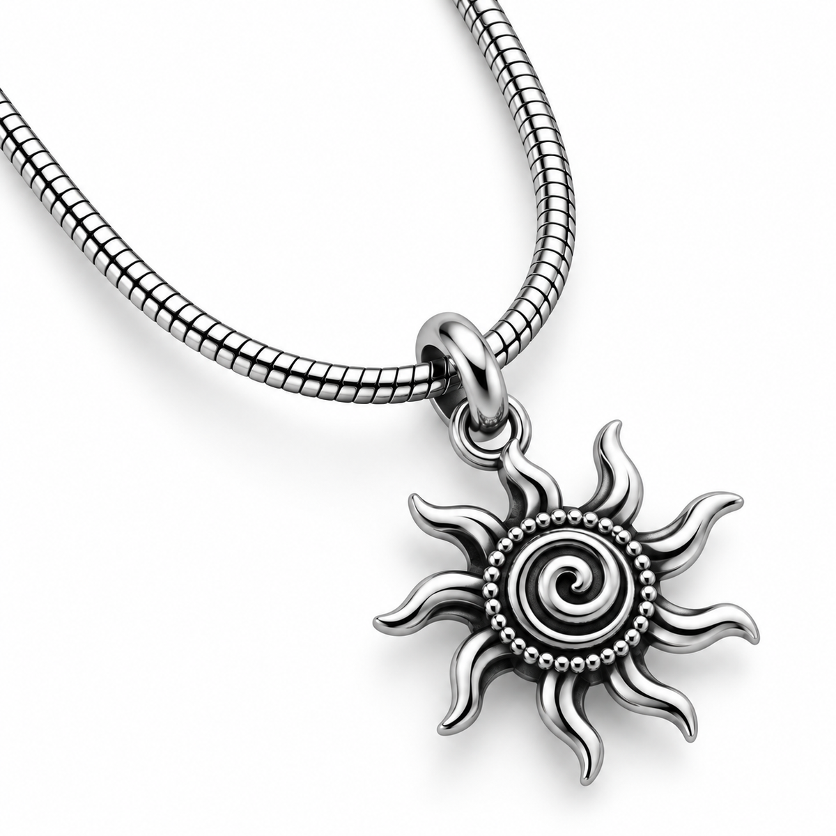 Sun Spiral Pendant Chain