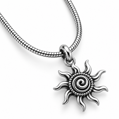 Sun Spiral Pendant Chain