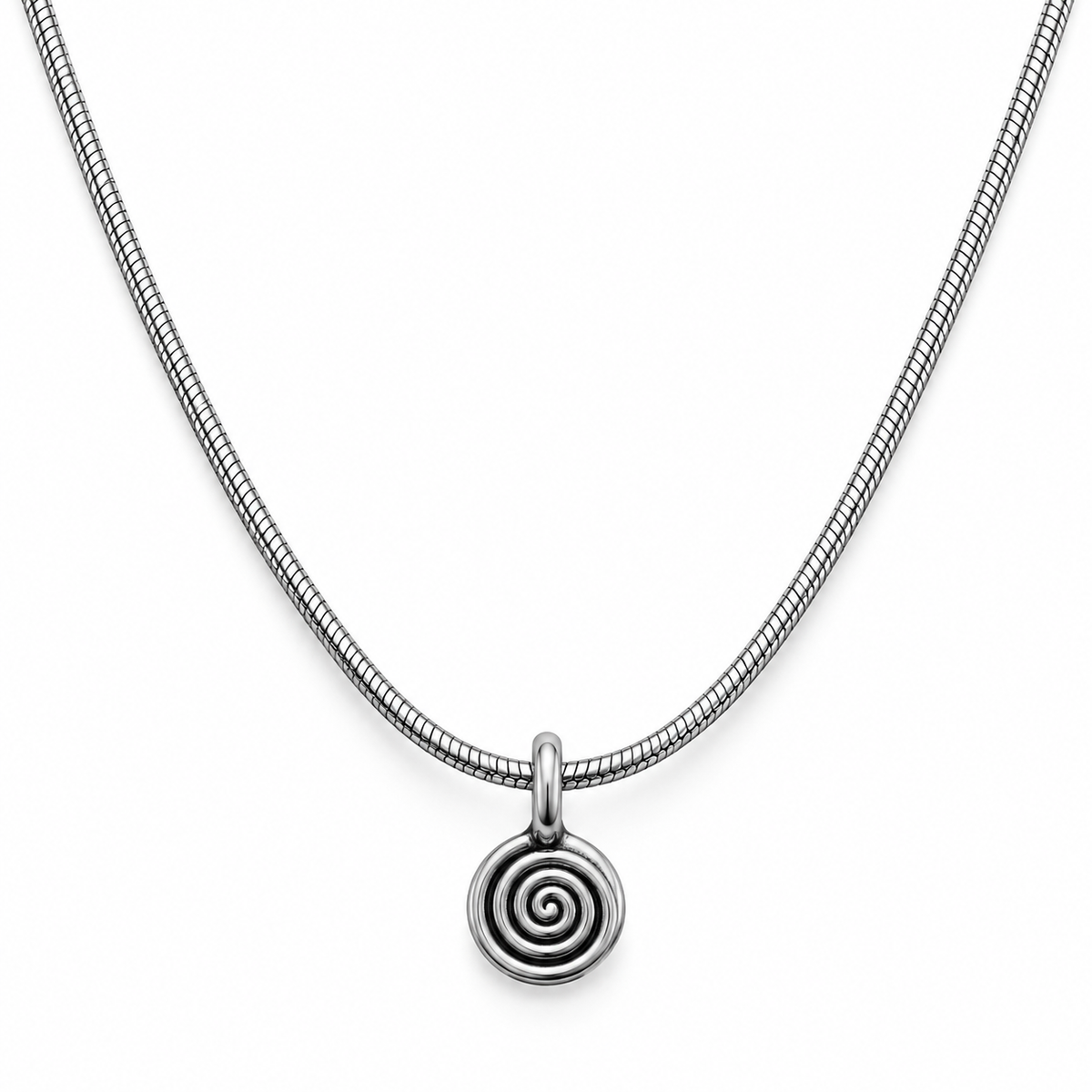 Minimalist Spiral Pendant chain