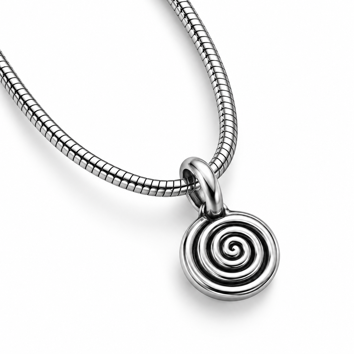 Minimalist Spiral Pendant chain
