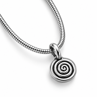 Minimalist Spiral Pendant chain